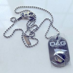 D&G Dolce Gabbana original name tag necklace